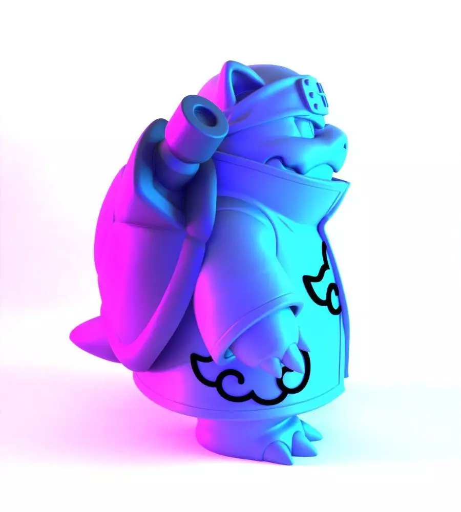 Pokemon Blastoise Akatsuki Amegakure Naruto Shippuden toy 3D print model_17