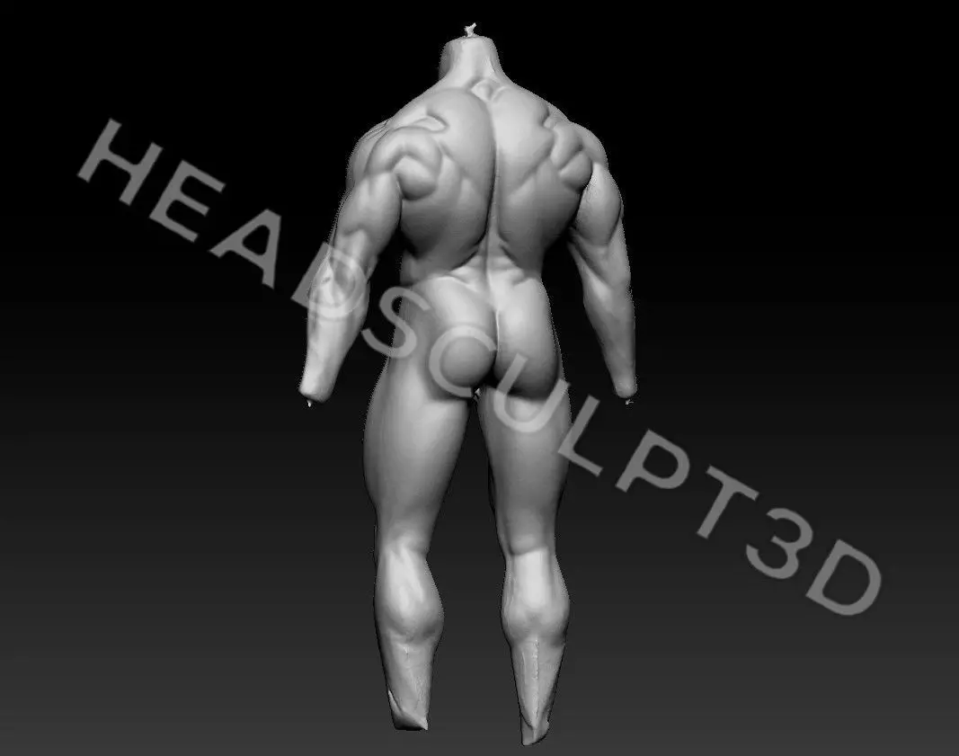 Phicen TBLeague M34 sixth scale body 3D scan Hot Toys seamless 3D model_2