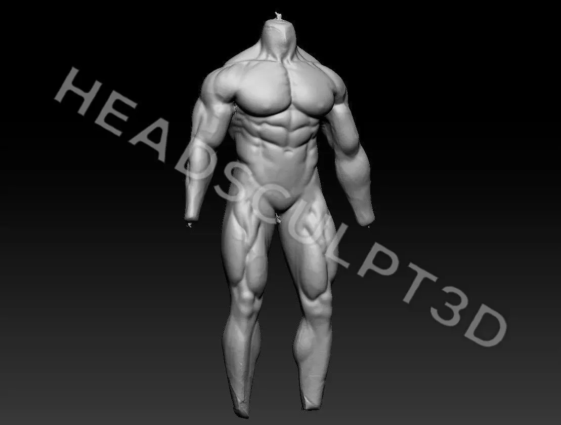 Phicen TBLeague M34 sixth scale body 3D scan Hot Toys seamless 3D model_5