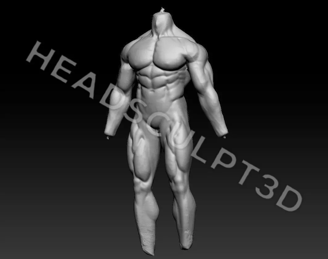 Phicen TBLeague M34 sixth scale body 3D scan Hot Toys seamless 3D model_1