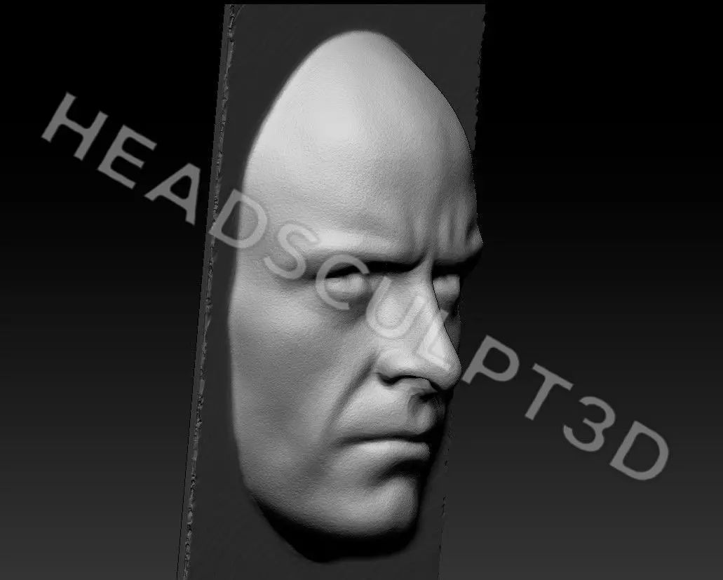 Hugh Jackman Lifecast 3D Head Likeness Wolverine Logan XMen 3D model_6