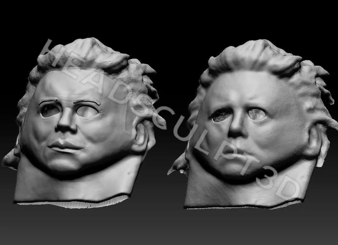 Michael Myers Halloween Mask 3D Scans 1978 2018 Horror 3D model_10