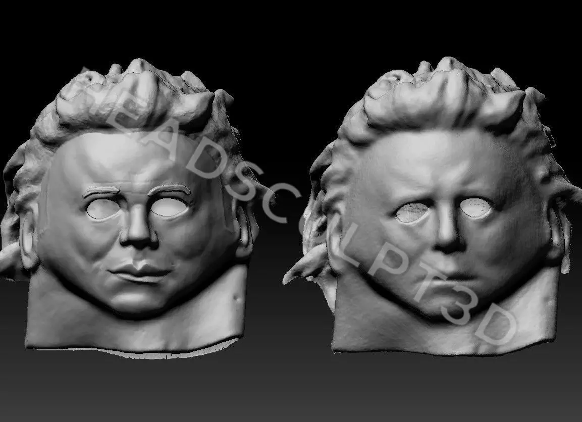 Michael Myers Halloween Mask 3D Scans 1978 2018 Horror 3D model_8