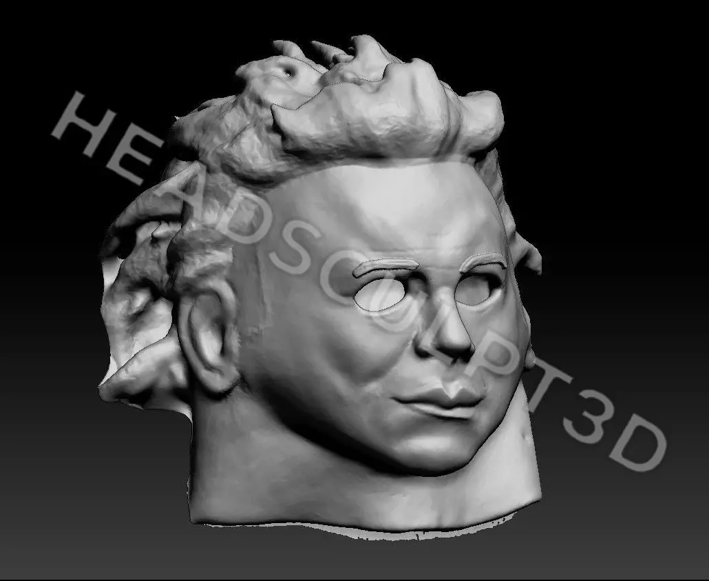 Michael Myers Halloween Mask 3D Scans 1978 2018 Horror 3D model_7