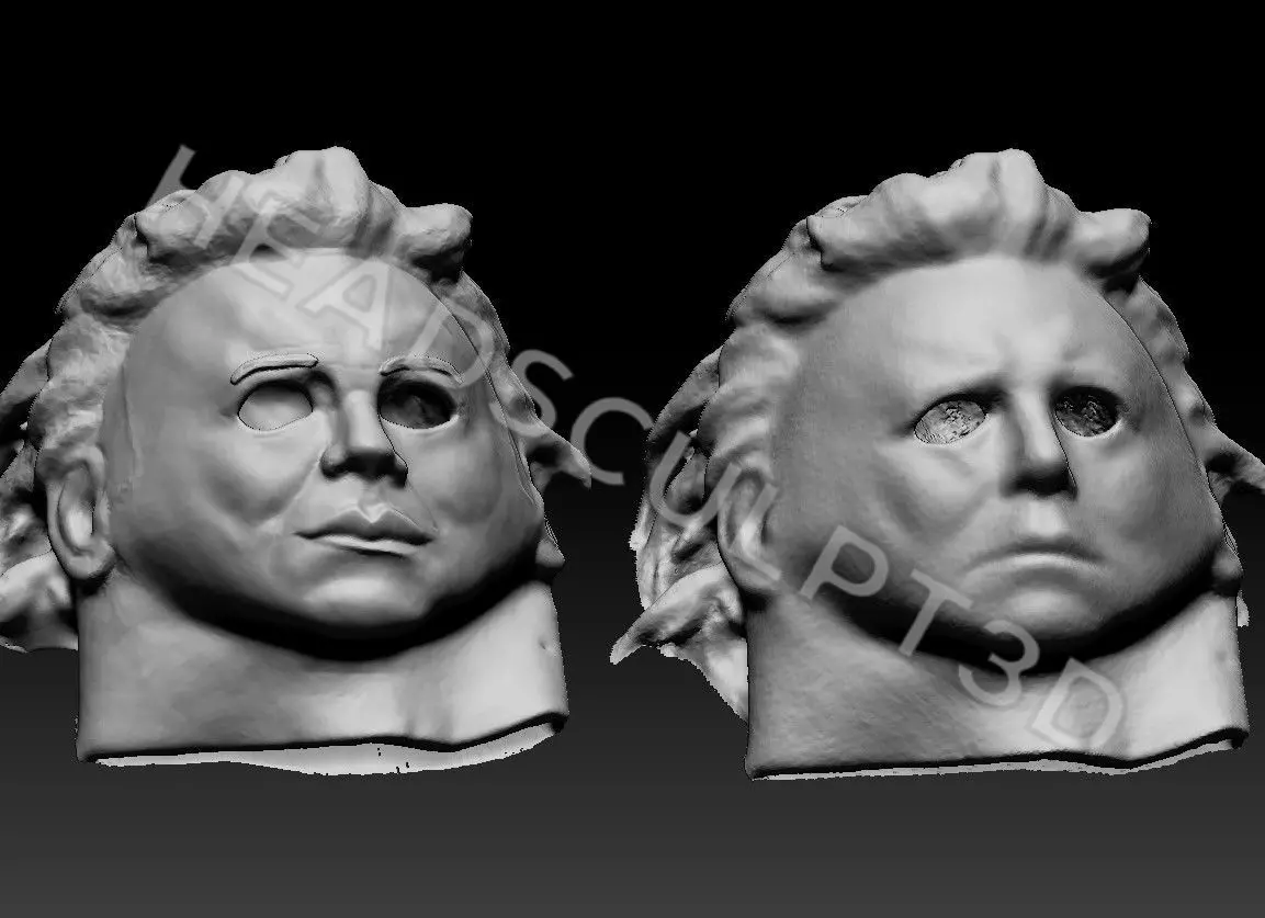 Michael Myers Halloween Mask 3D Scans 1978 2018 Horror 3D model_9