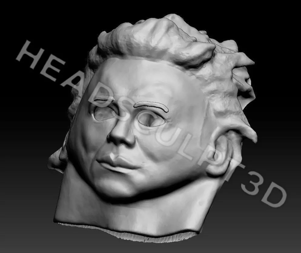 Michael Myers Halloween Mask 3D Scans 1978 2018 Horror 3D model_6