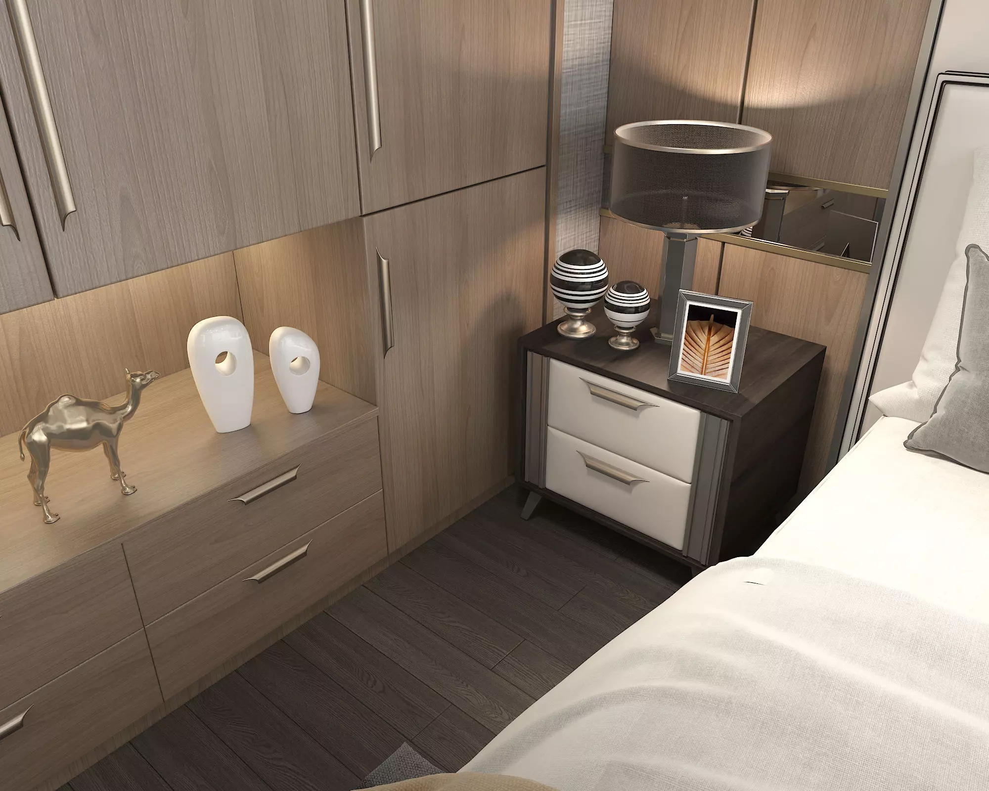 Modern Bedroom Scene 18 3D model_7