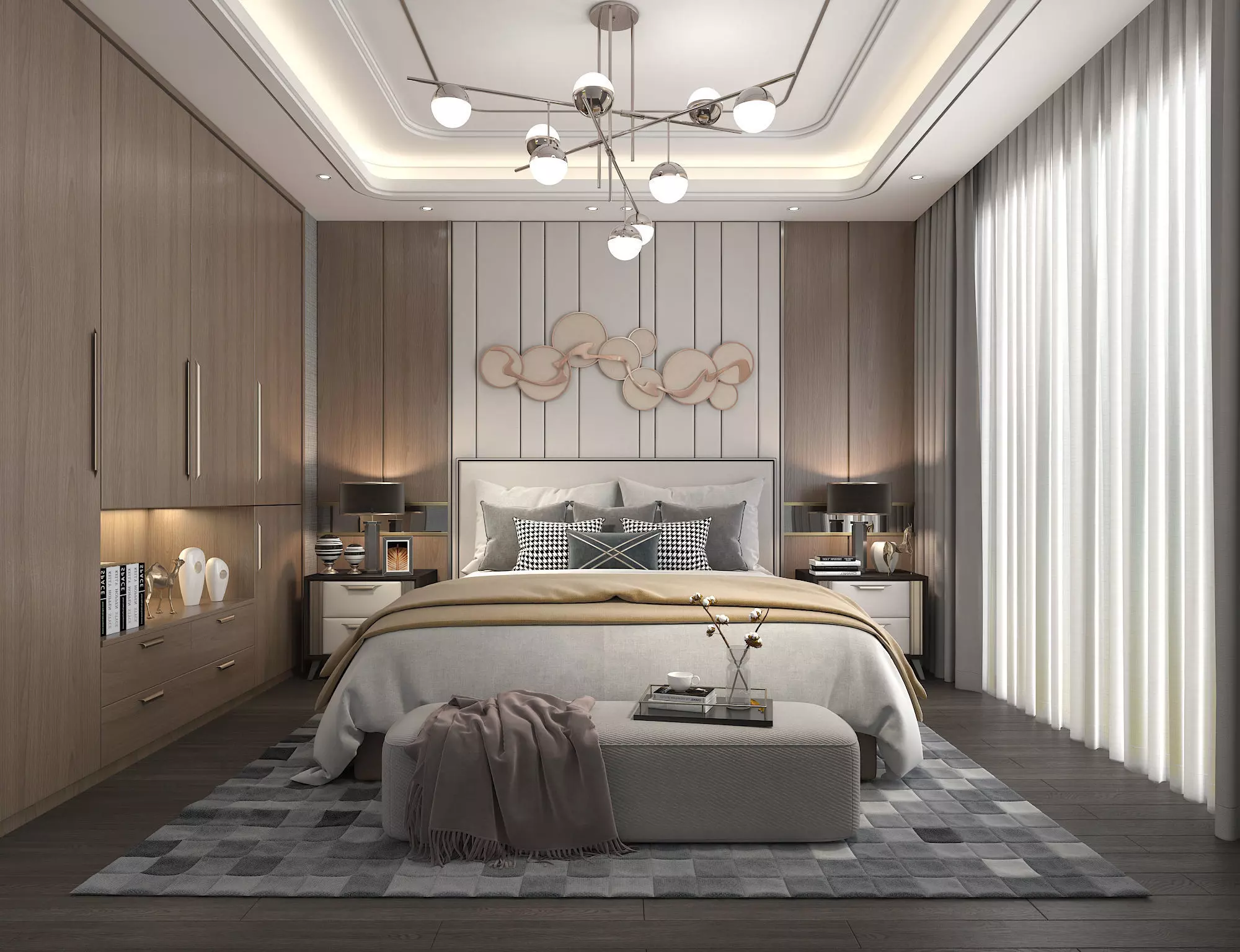 Modern Bedroom Scene 18 3D model_0