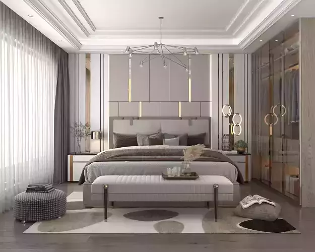 Modern Bedroom Scene 19