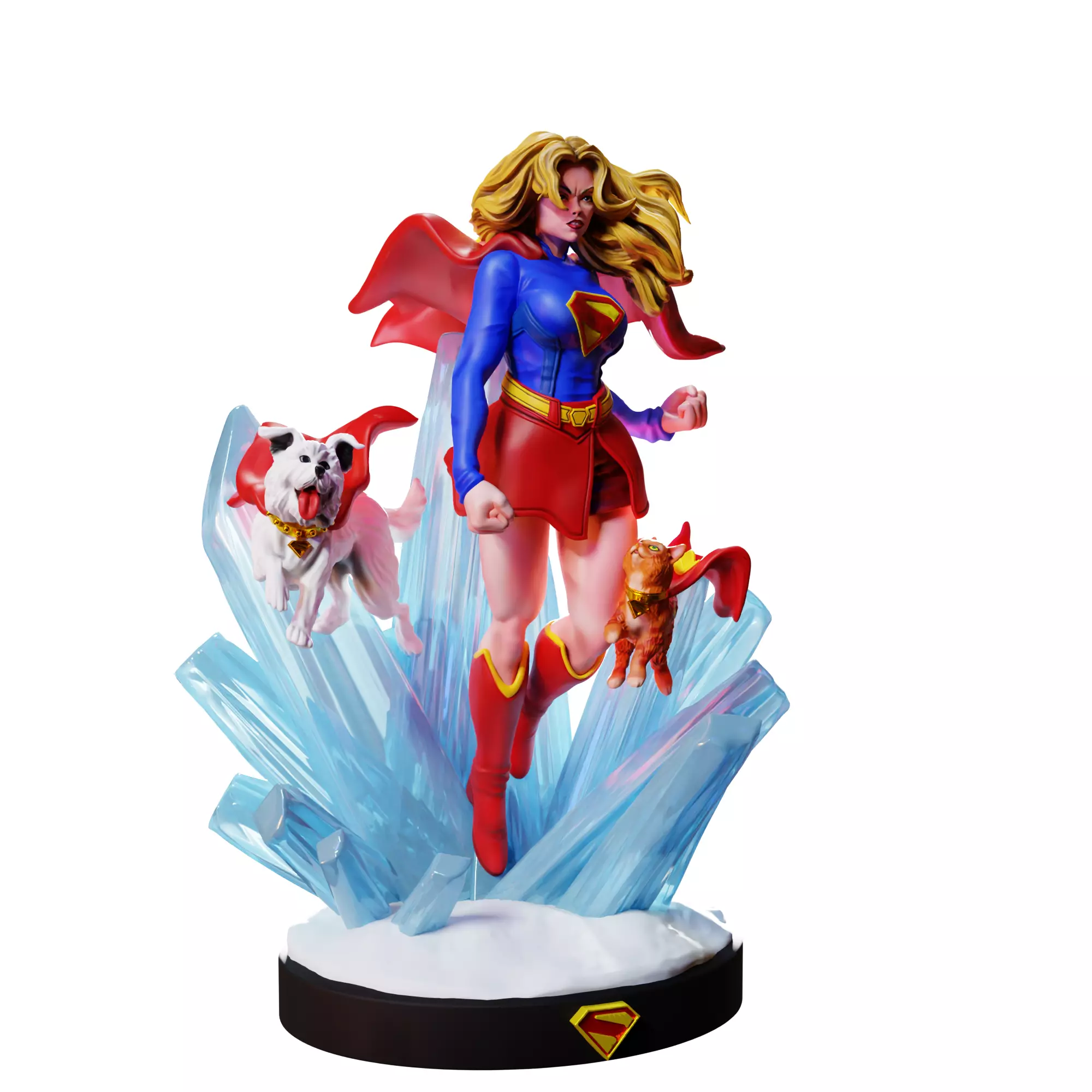 Supergirl 3D print model_11