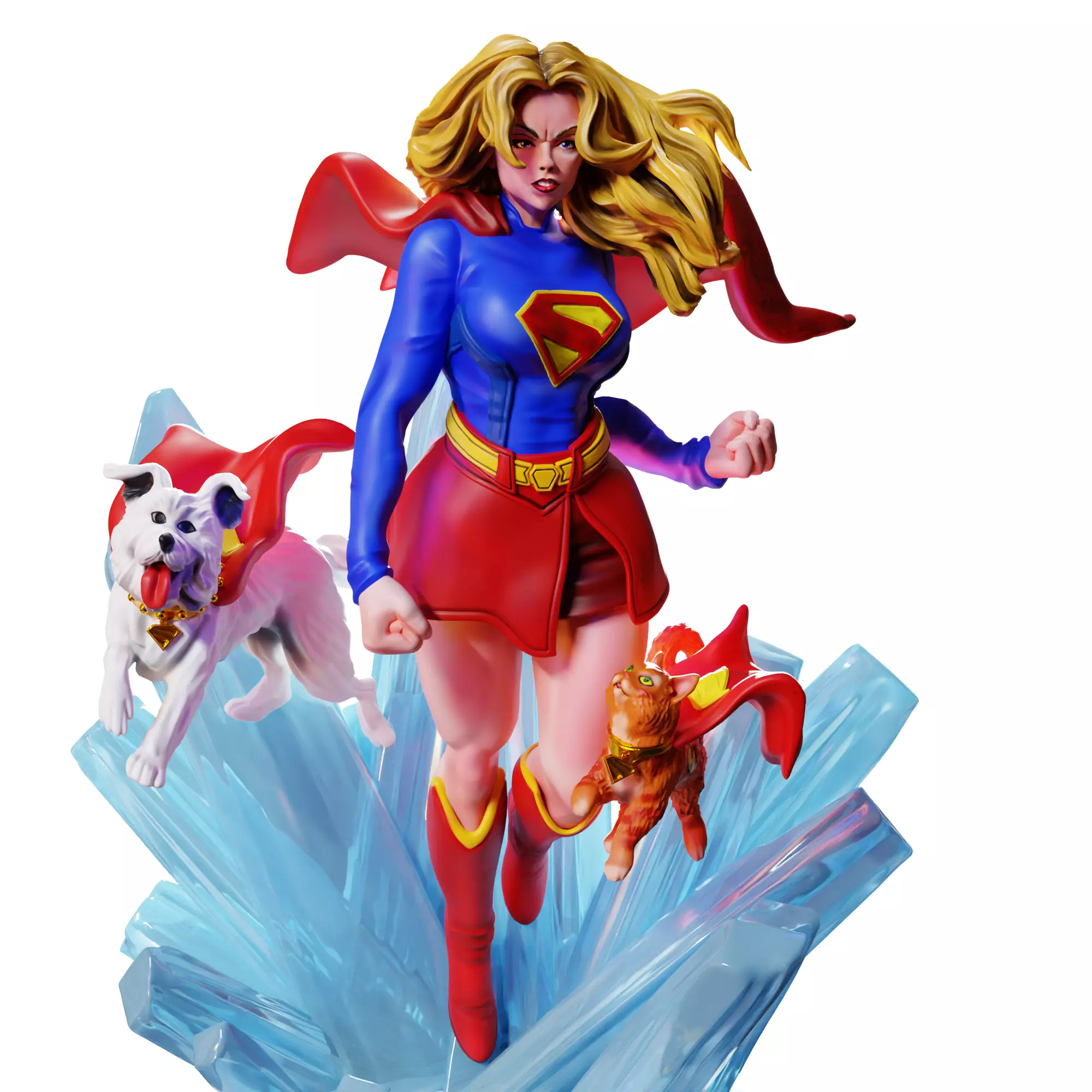 Supergirl 3D print model_13