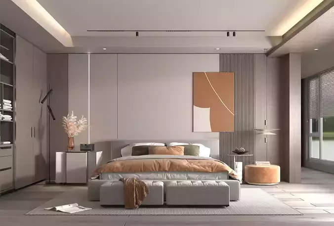 Modern Bedroom Scene 21