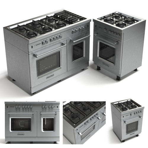 Gas range cooker 3D model