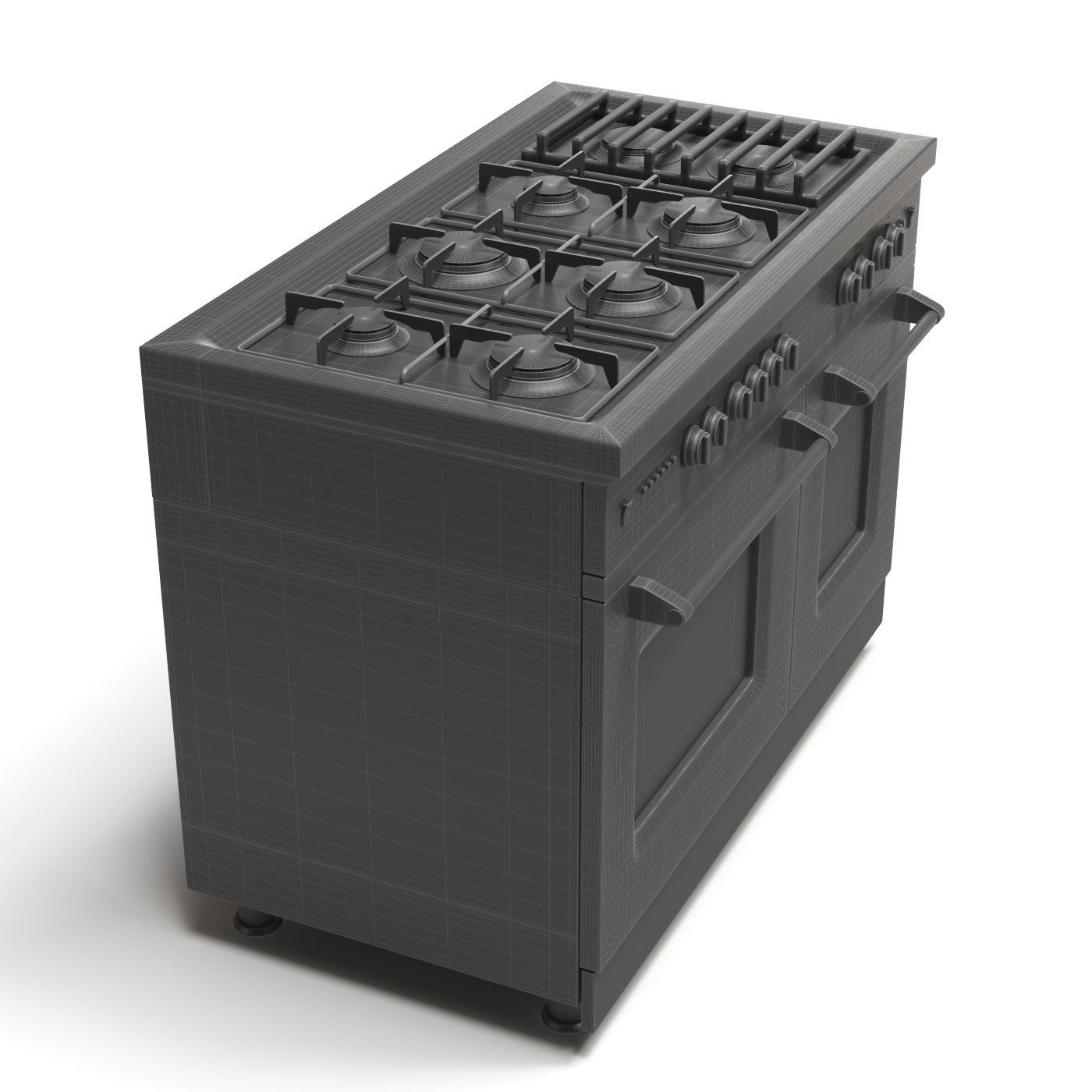 Gas range cooker 3D model_18