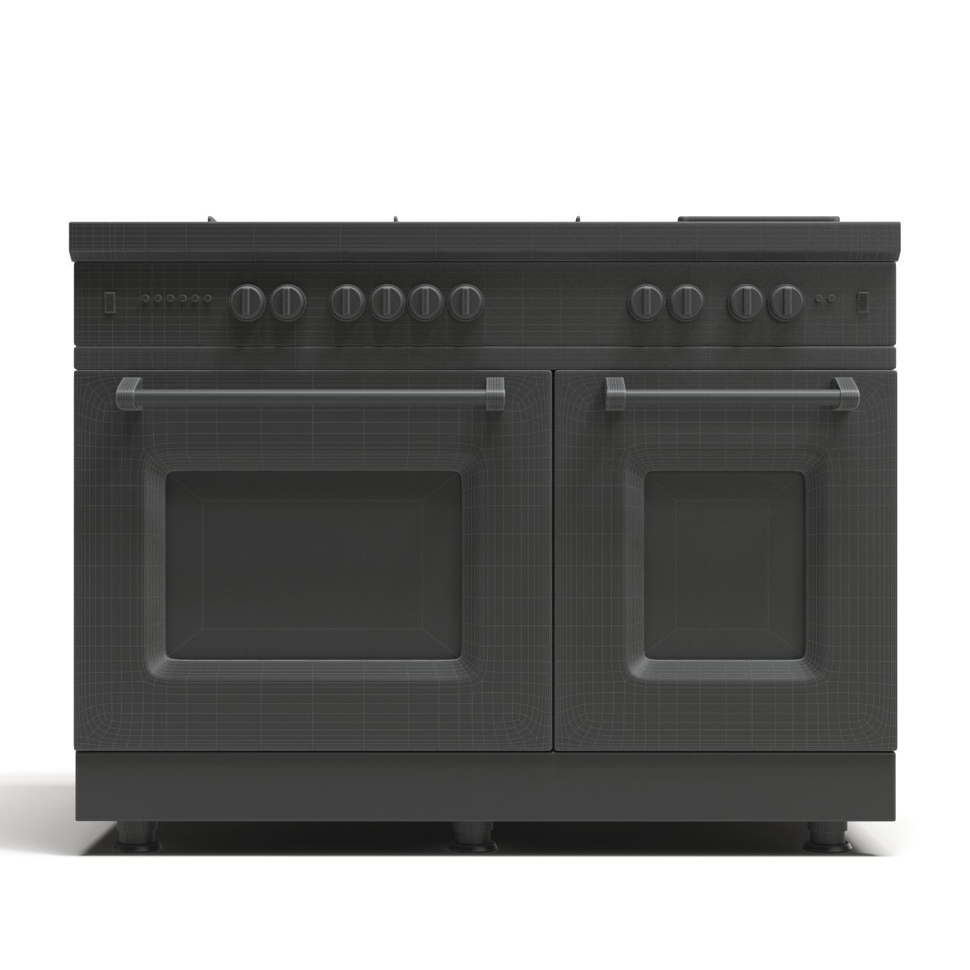 Gas range cooker 3D model_19