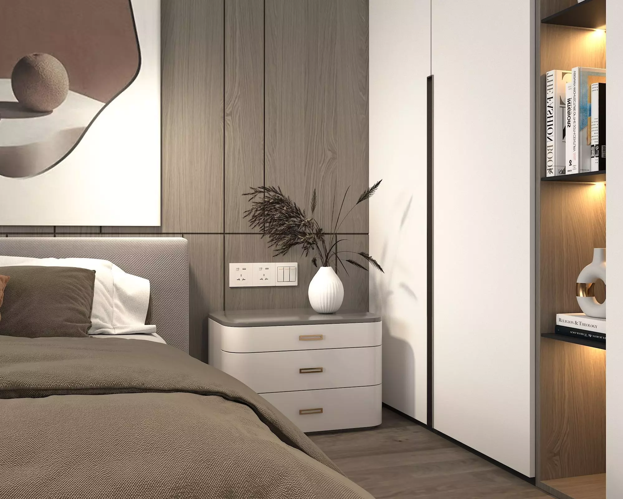 Modern Bedroom Scene 22 3D model_6