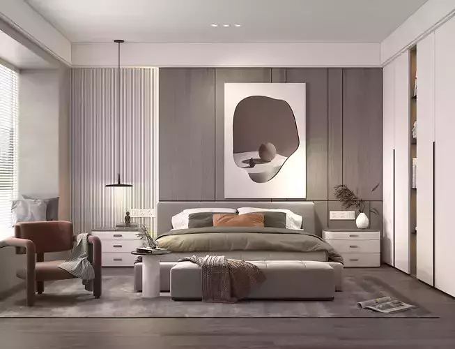 Modern Bedroom Scene 22