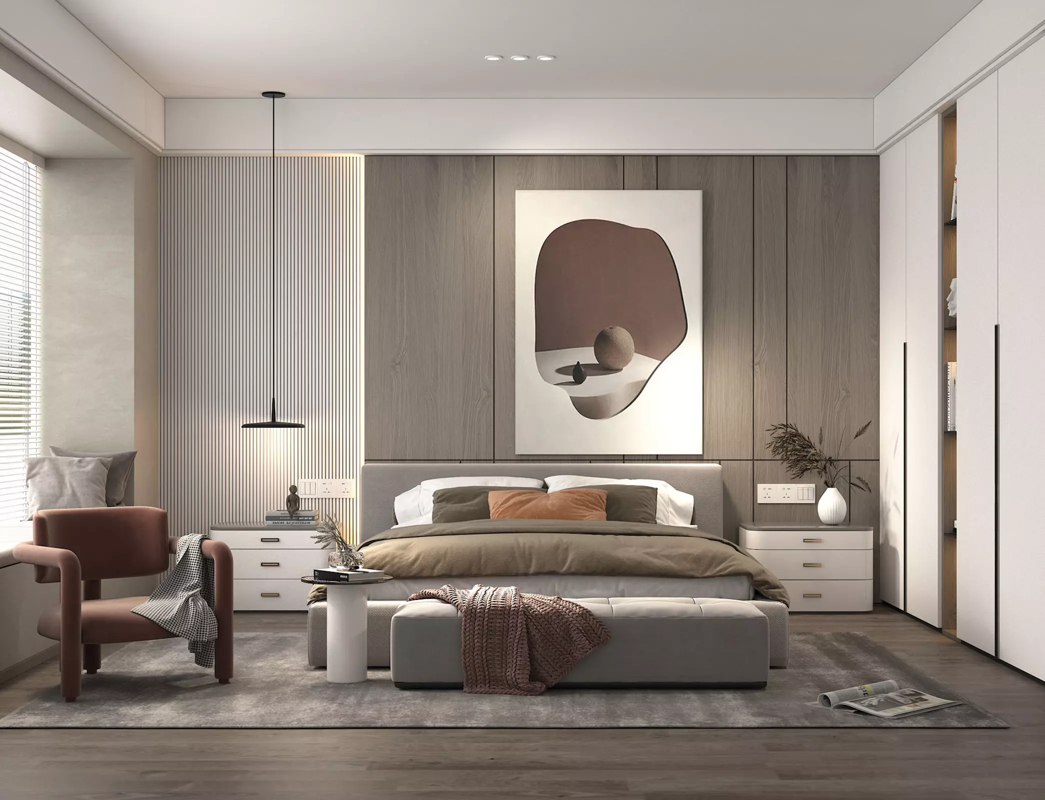 Modern Bedroom Scene 22 3D model_0