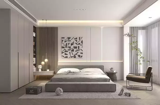 Modern Bedroom Scene 25