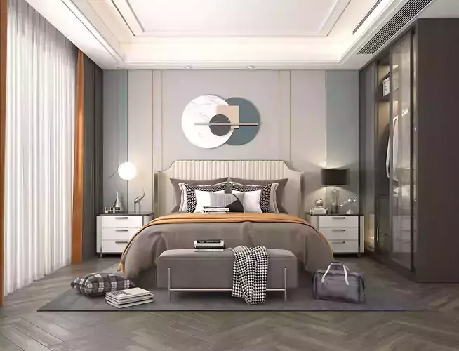 Modern Bedroom Scene 27