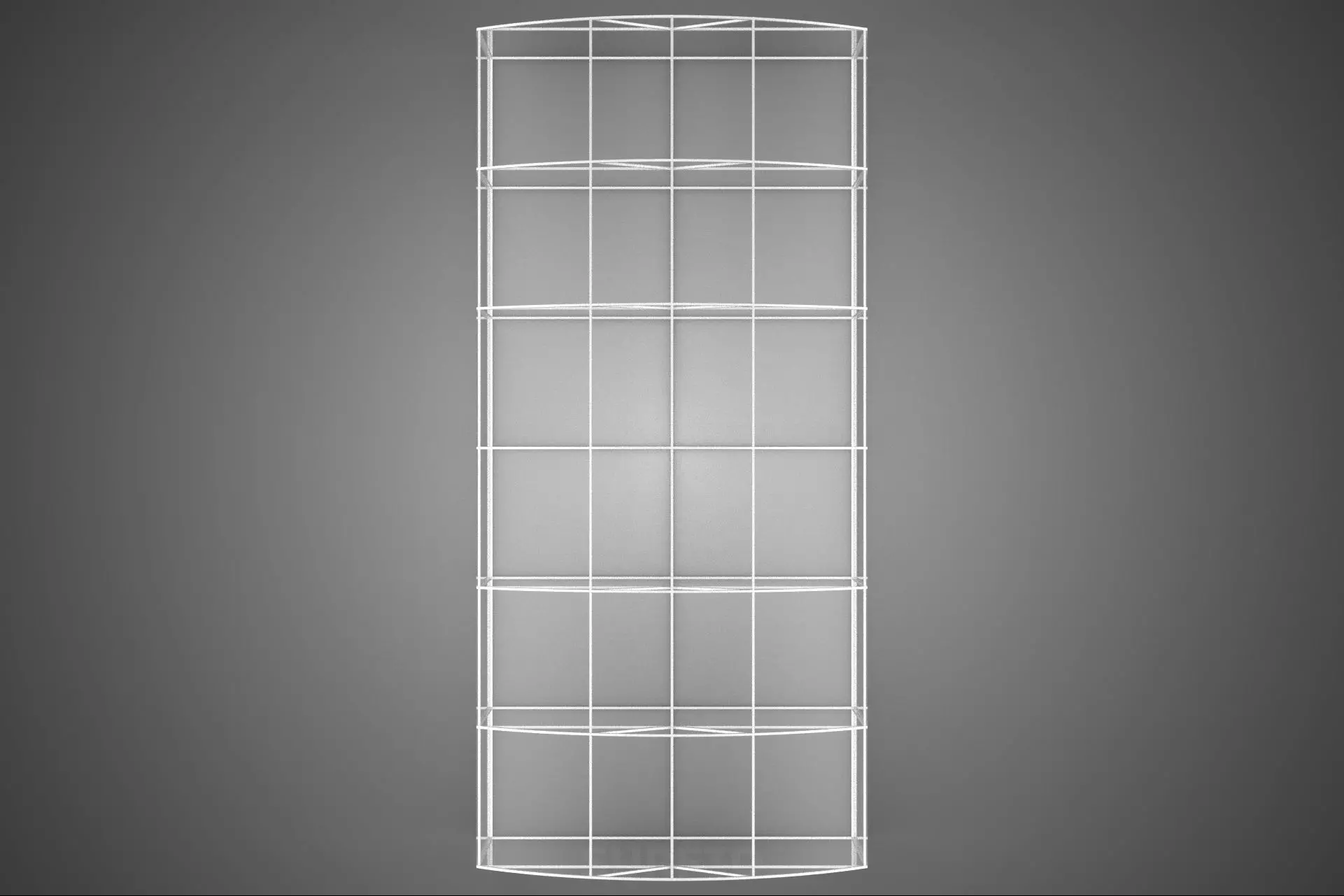 STRUCTURE CURVED GREENHOUSE HOTHOUSE GLASSHOUSE FRAME PLANT FARM 3D model_8