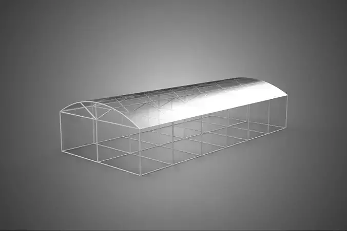 STRUCTURE CURVED GREENHOUSE HOTHOUSE GLASSHOUSE FRAME PLANT FARM