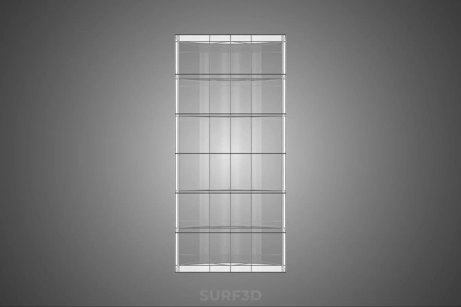 STRUCTURE CURVED GREENHOUSE HOTHOUSE GLASSHOUSE FRAME PLANT FARM 3D model_16