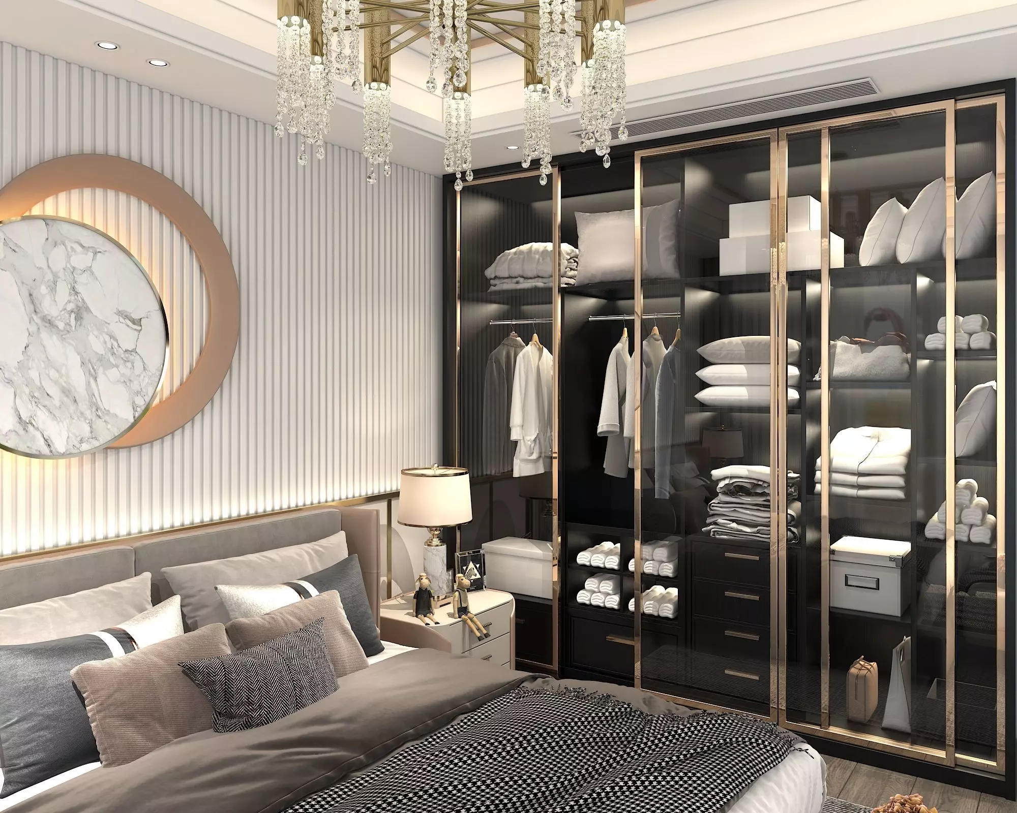 Modern Bedroom Scene 28 3D model_5