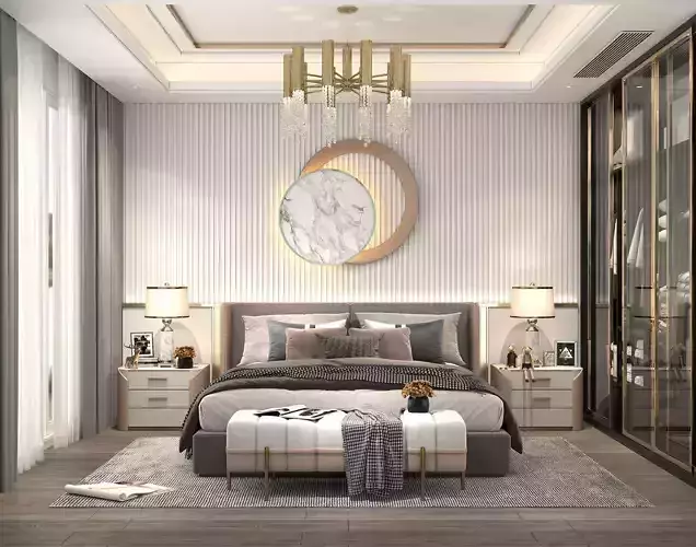 Modern Bedroom Scene 28