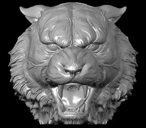 Tiger head 3D printed model