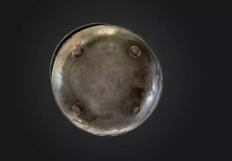 Iron Cauldron Low-poly 3D model_6