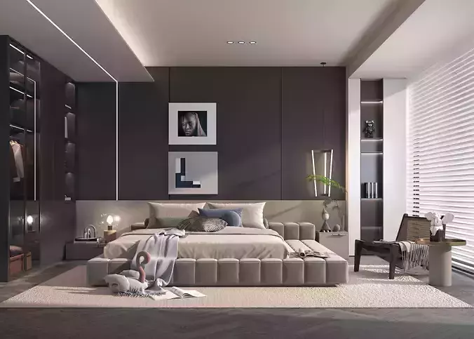 Modern Bedroom Scene 29