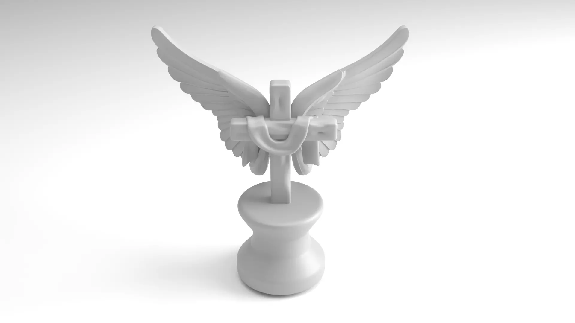 Winged Cross Figure 3D Printable Model 3D print model