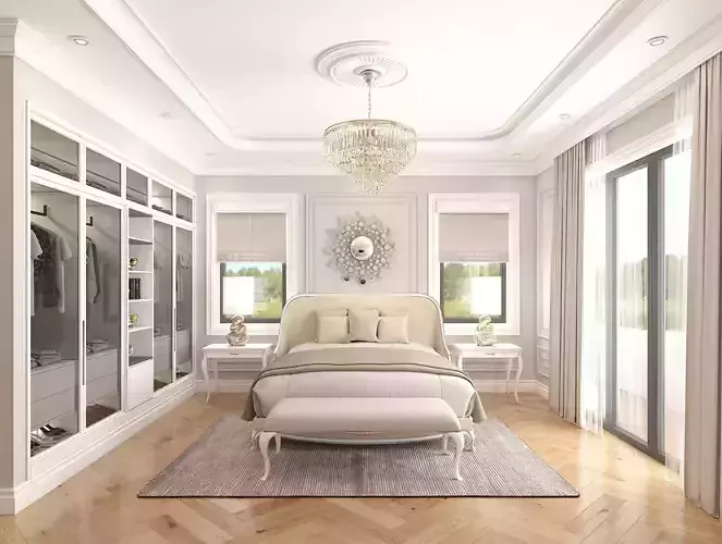 Neoclassical style Bedroom Scene