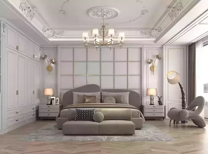Classic style Bedroom Scene