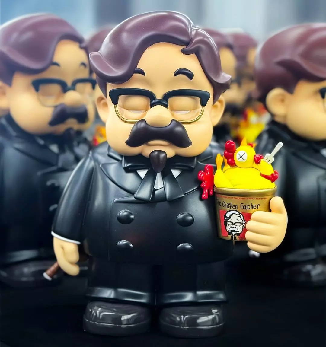 Black Colonel Sanders The Chicken Father KFC toy 3D print model