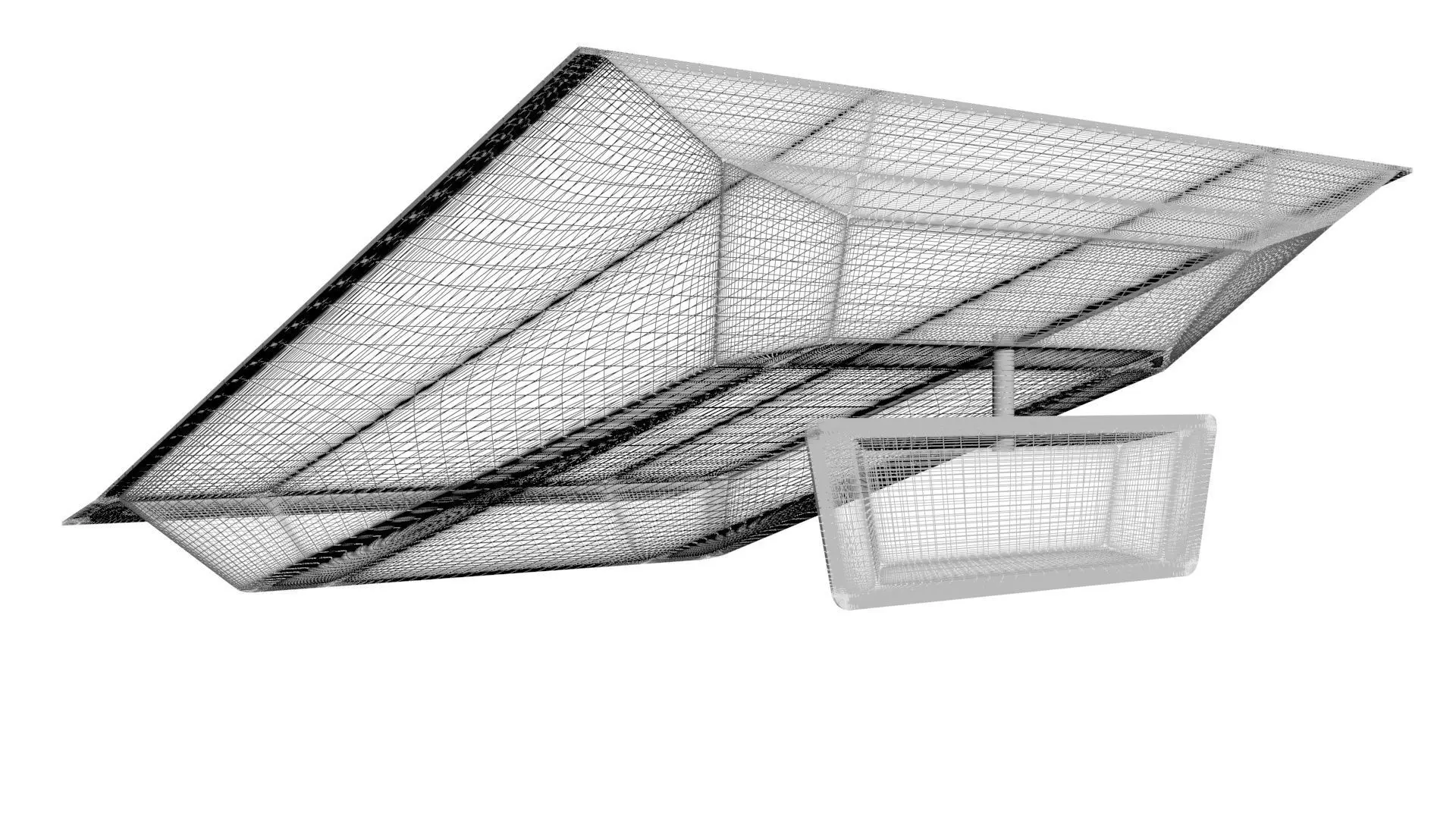 Car Front Mirror 3D model_23