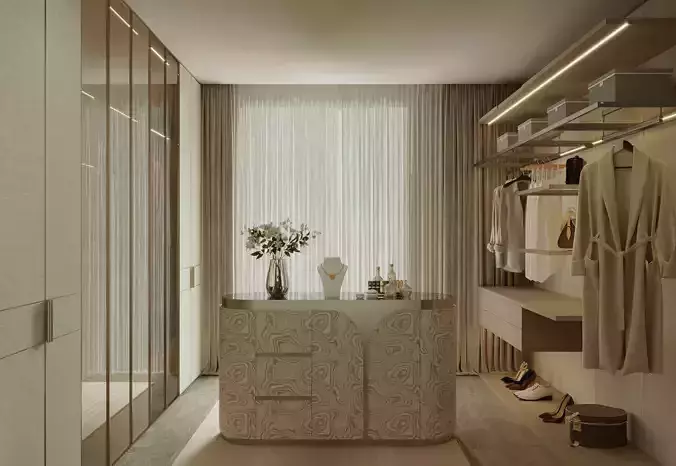 Italian  style cloakroom