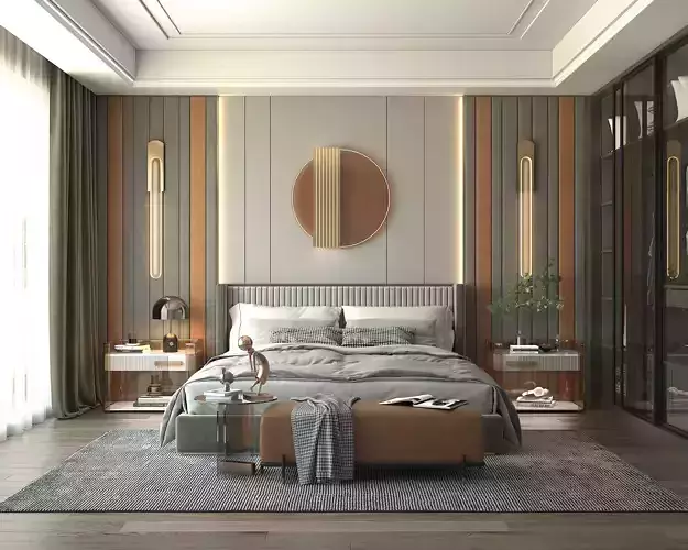 Modern Bedroom Scene 33