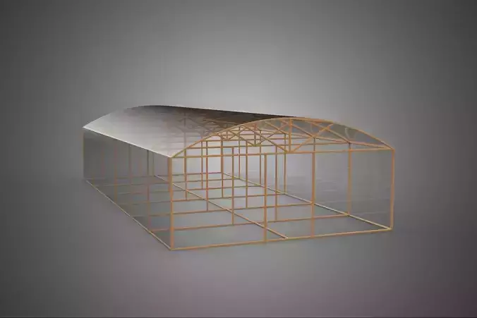 ARCHED POLYTUNNEL GREENHOUSE GLASSHOUSE WOOD FRAME PLANT FARMING