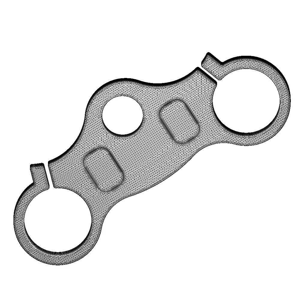 Rusty Motorcycle Triple Clamp Low-poly 3D model_5