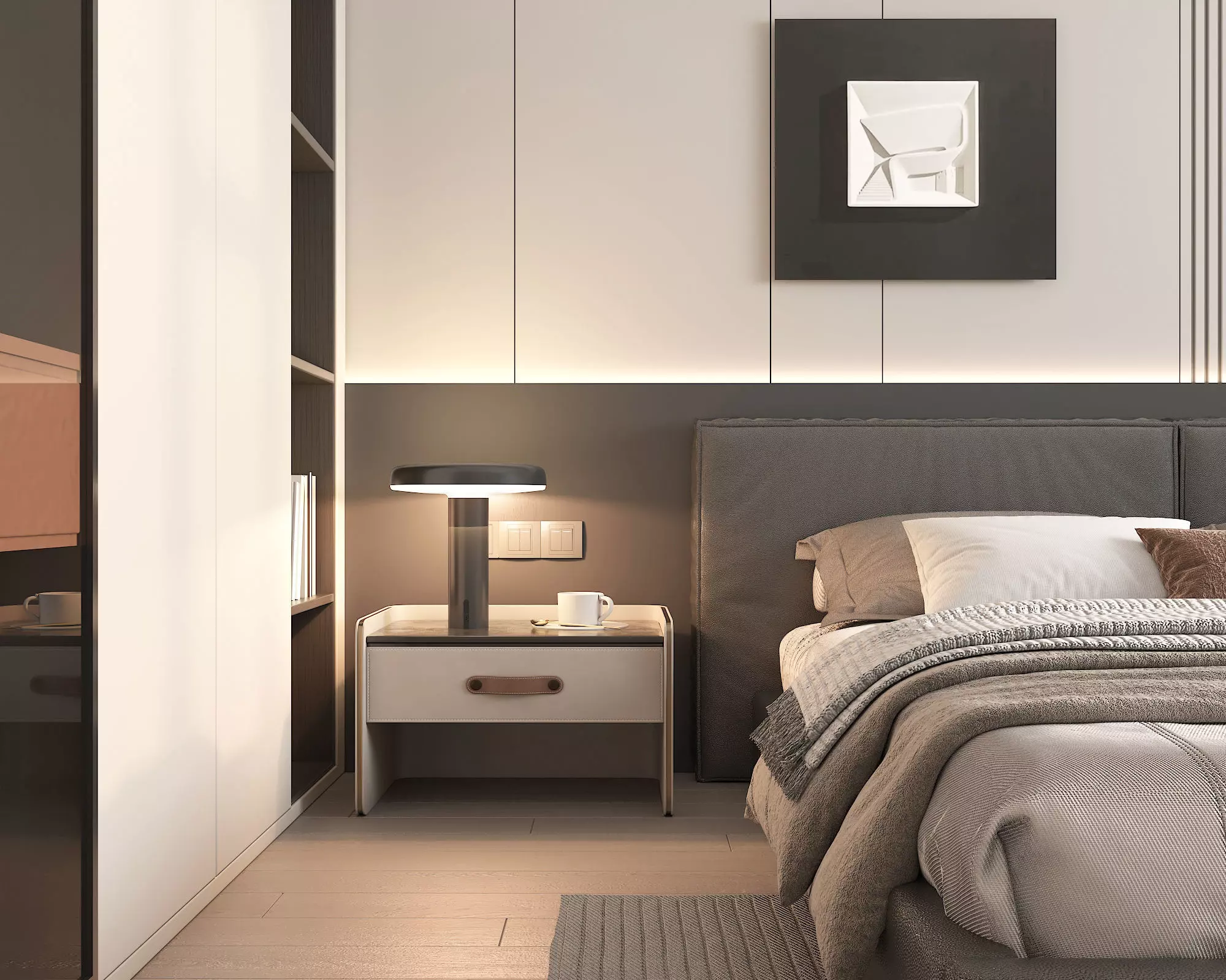 Modern Bedroom Scene 42 3D model_4