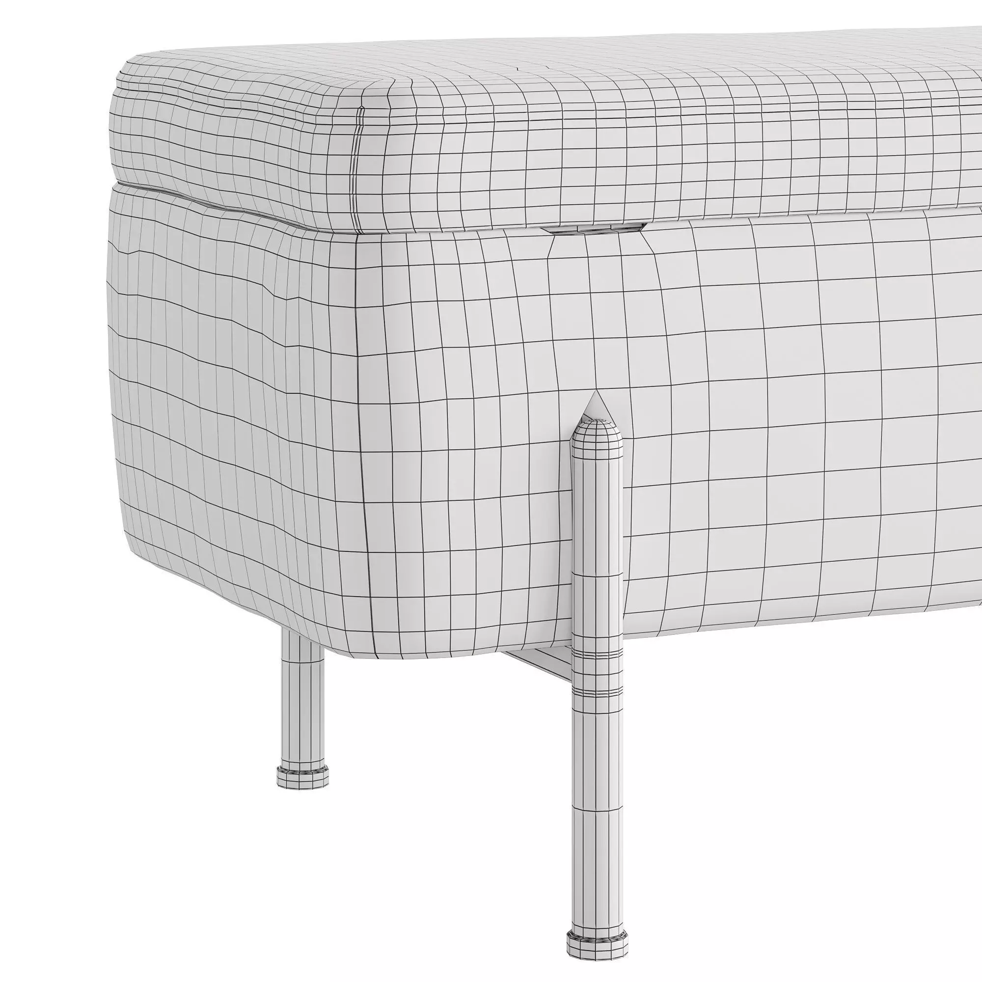 Boleyn Bench 3D model_7
