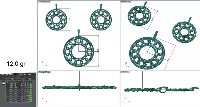 33 pendent and earing sets 3dm and stl 