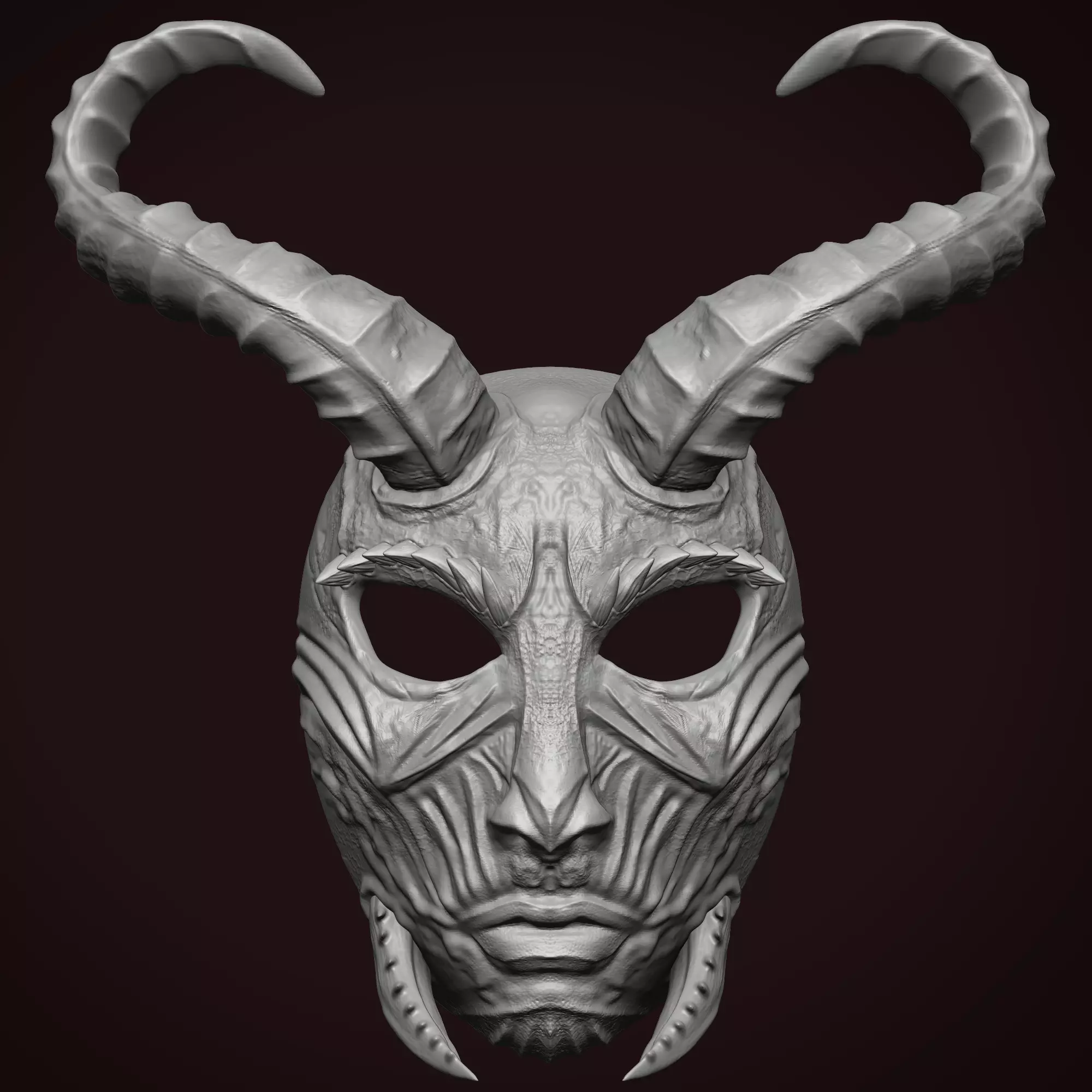 Best Cool Skull Haloween Mask 3D print model_11