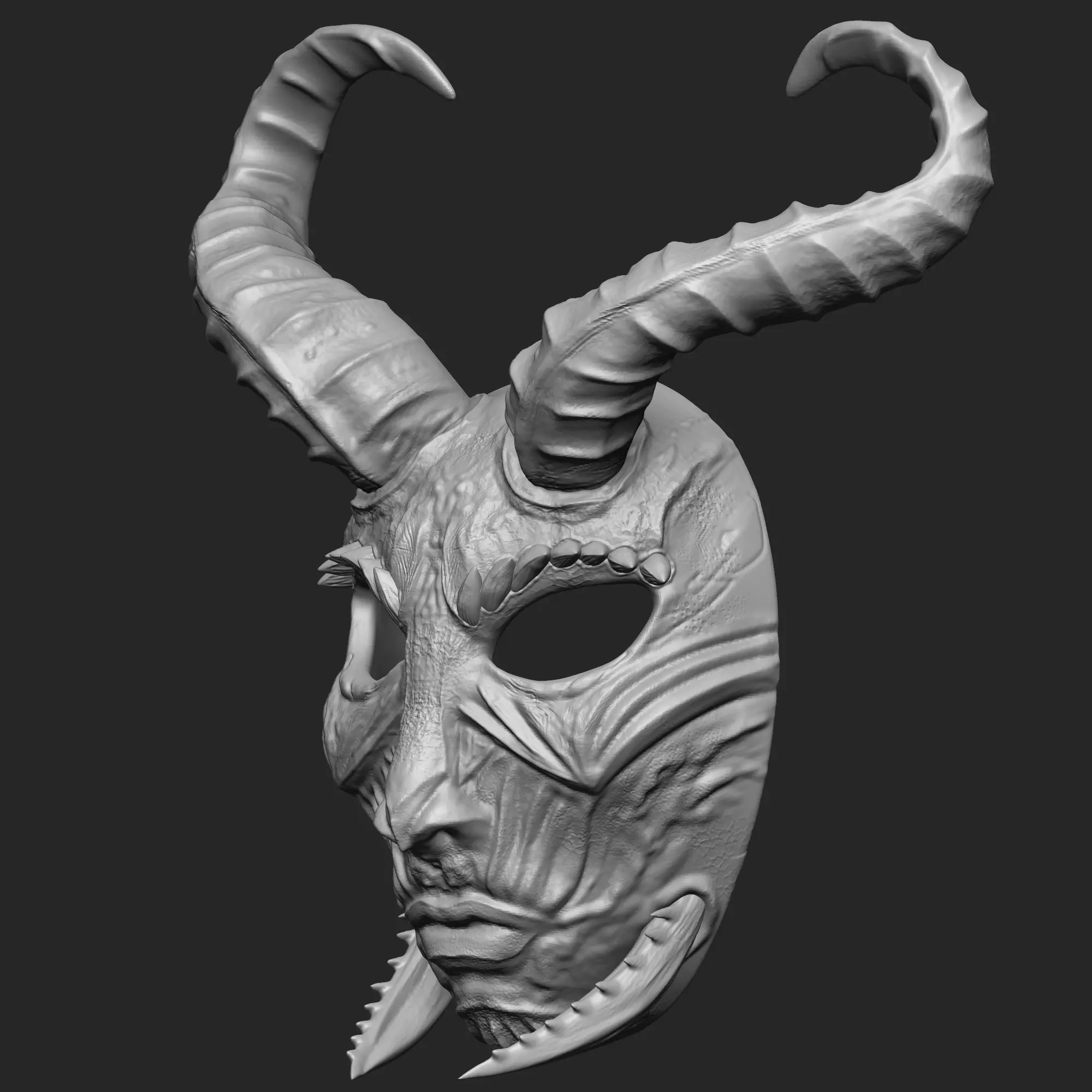 Best Cool Skull Haloween Mask 3D print model_8