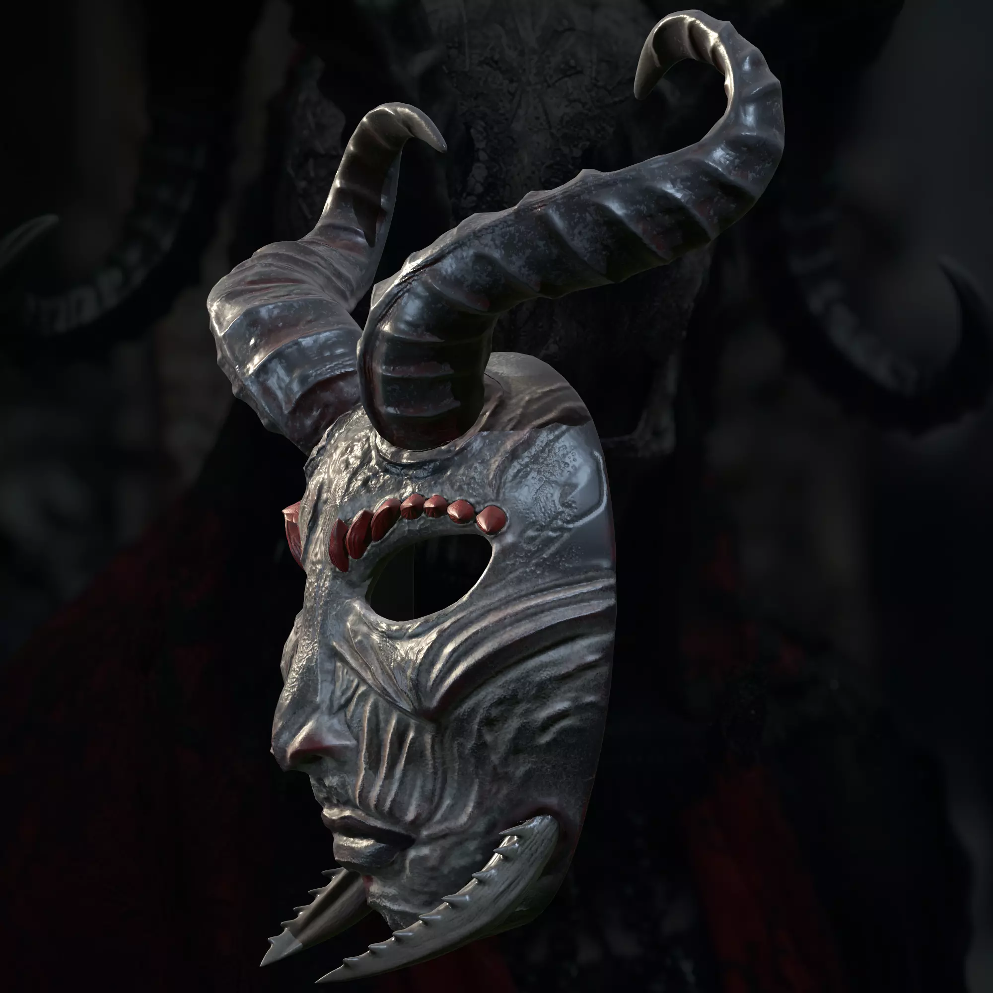 Best Cool Skull Haloween Mask 3D print model_4