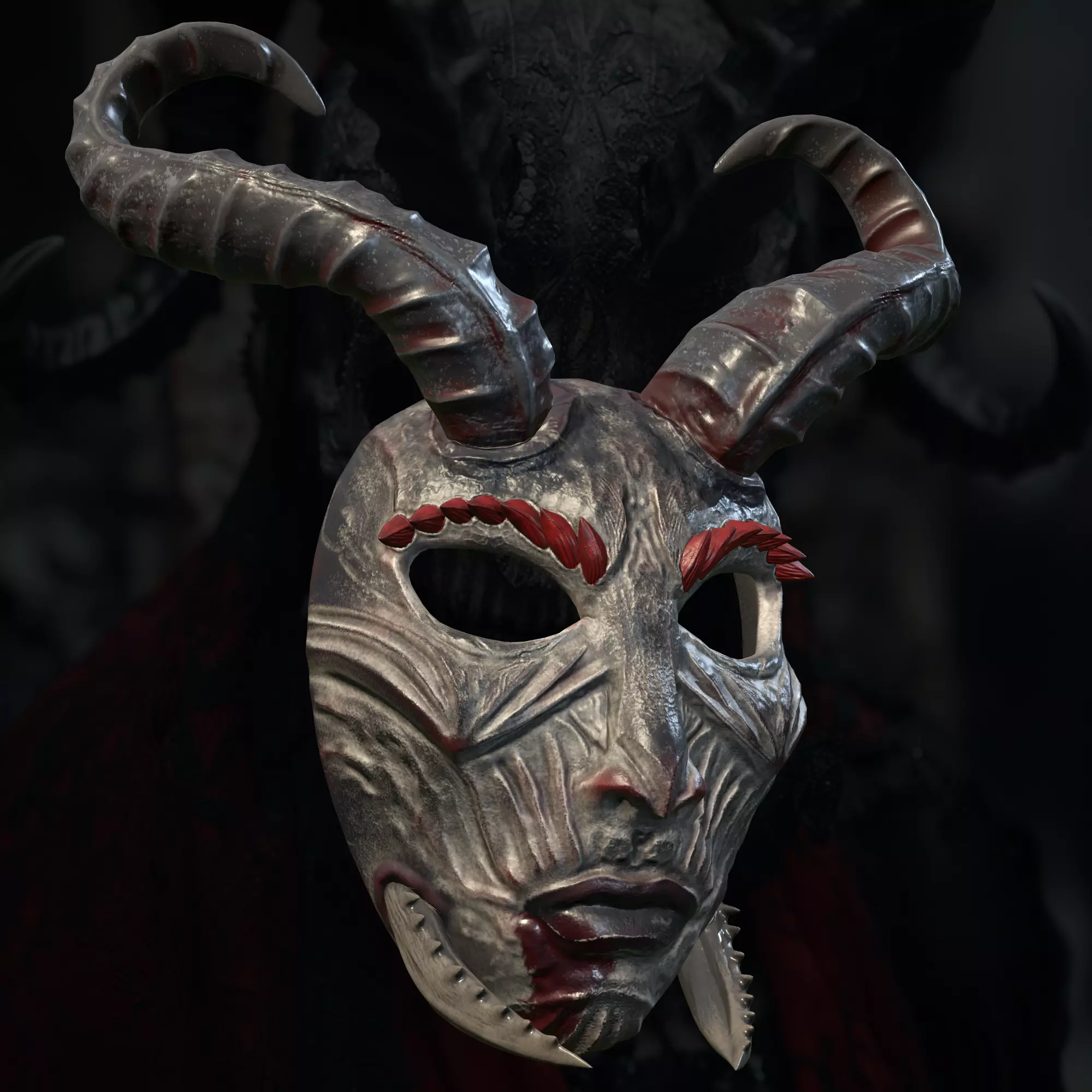 Best Cool Skull Haloween Mask 3D print model_2