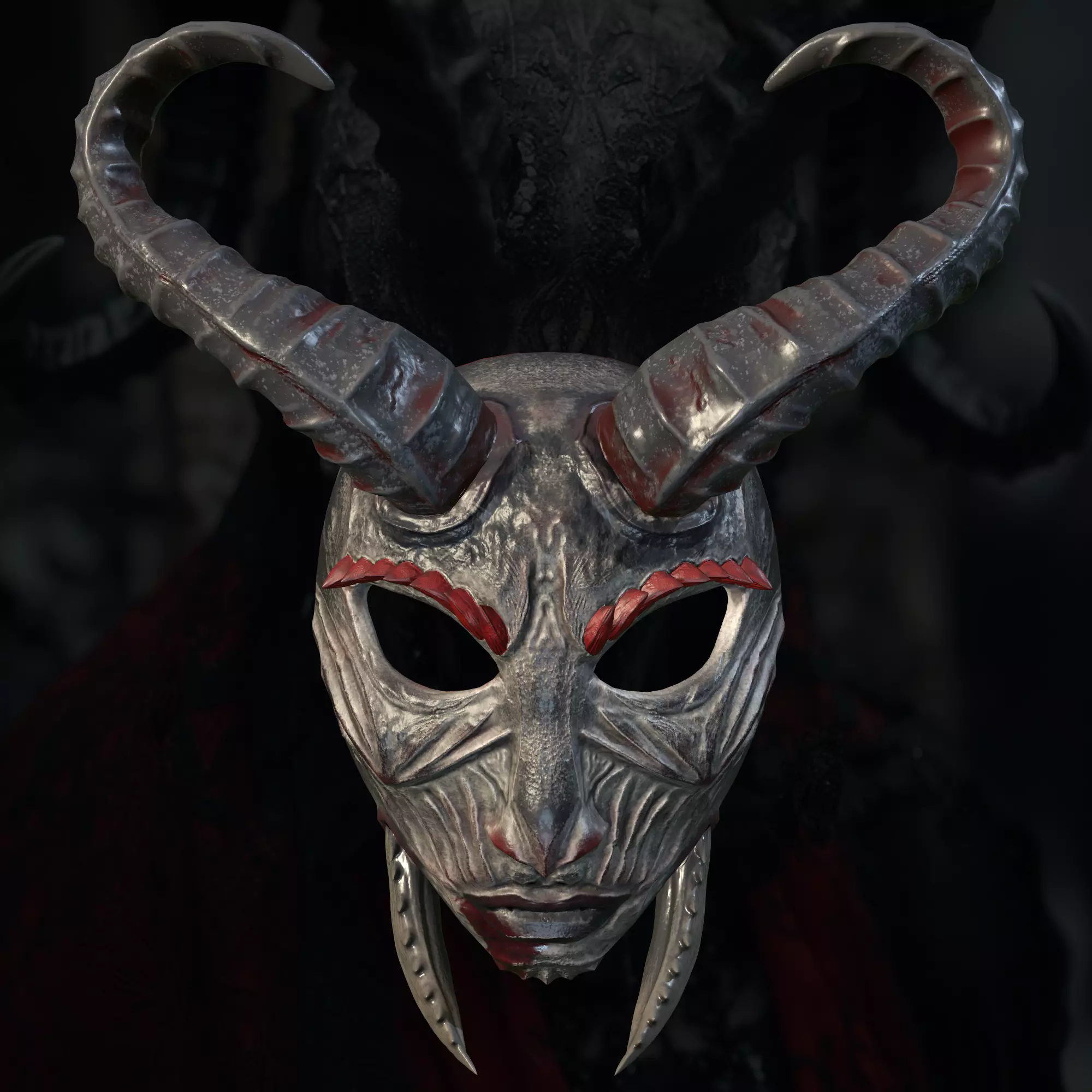 Best Cool Skull Haloween Mask 3D print model_0