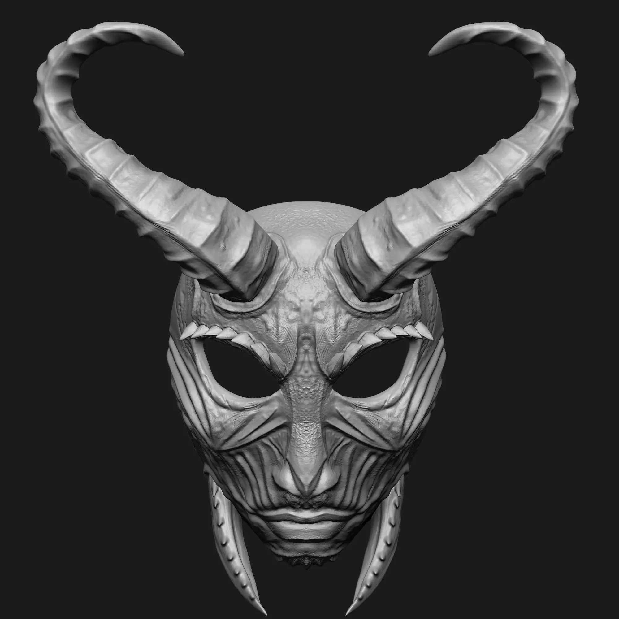 Best Cool Skull Haloween Mask 3D print model_7